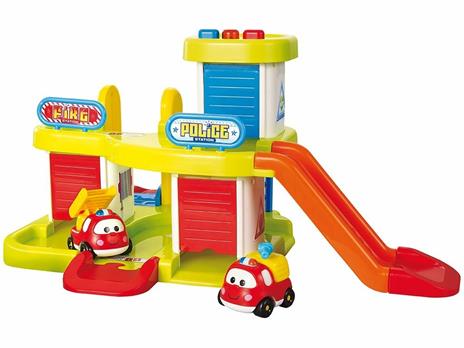 Garage Mezzi Di Soccorso Con 3 Macchinine. Window Box - 4