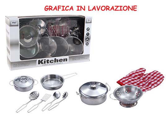 Grande Chef. Set Pentoline In Metallo Con Presina11 Pz