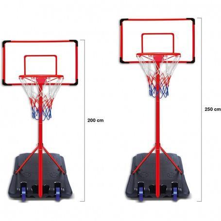 Tabellone E Canestro Basket 250 Cm Con Piantana Mobile Teosport Teorema 66859 - 3