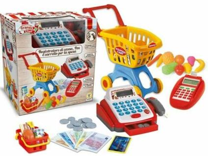 Teorema- Registratore di Cassa, Bancomat, Carrello della Spesa per Bambini con Effetti Sonori e Luminosi, Multicolore, 66872