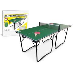 Tavolo Da Ping Pong Pieghevole con 2 Racchette, 2 Palline e 1 Rete con Supporti