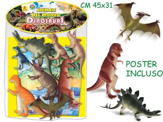 Dinosauri Con Poster 8 Pz