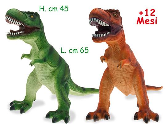 T-Rex Soffice Lunghezza 65 Cm Altezza 45 Cm (Assortimento)