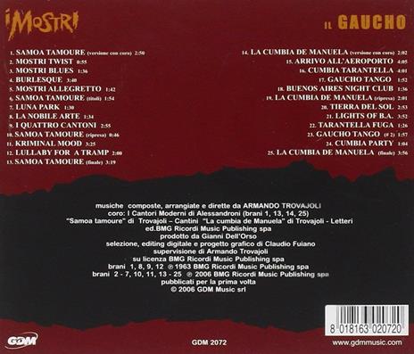 I Mostri - Il Gaucho (Colonna sonora) - CD Audio di Armando Trovajoli - 2