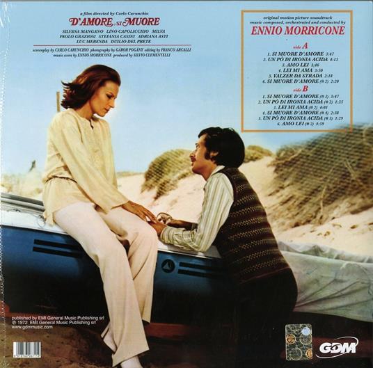 D'amore si muore (Colonna sonora) (180 gr. Picture Disc Limited Edition) - Vinile LP di Ennio Morricone - 2