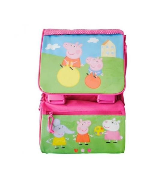 Zaino Peppa Pig Rosa Con Patta Lucida