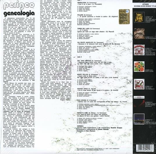 Genealogia - Vinile LP + CD Audio di Perigeo - 2