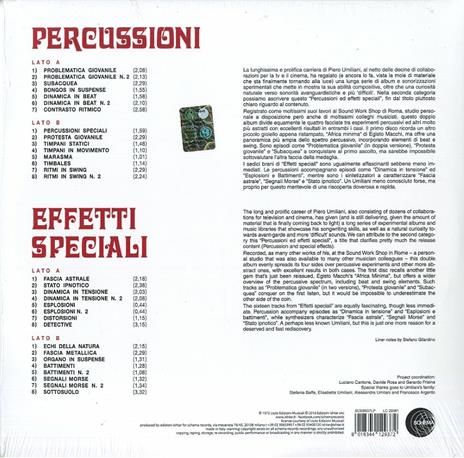 Percussioni Ed Effetti Speciali (Colonna sonora) - Vinile LP + CD Audio di Piero Umiliani - 2