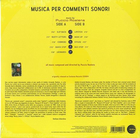 Musica per Commenti Sonori (Colonna sonora) - Vinile LP + CD Audio di Puccio Roelens - 2