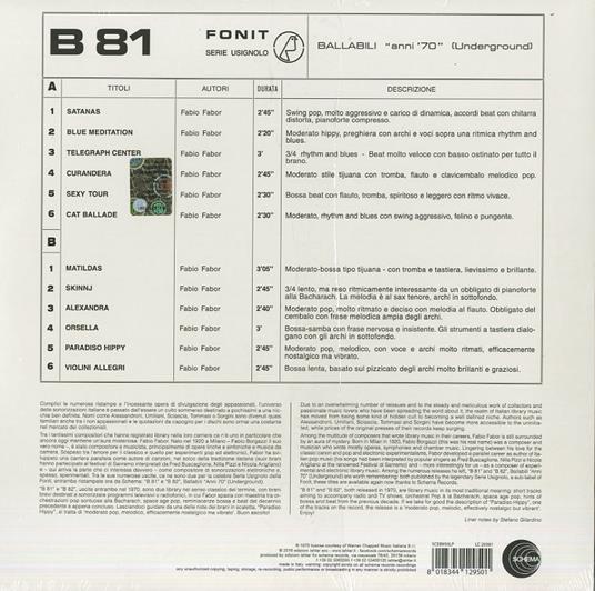 B81. Ballabili Anni 70 Underground - Vinile LP + CD Audio di Fabio Fabor - 2