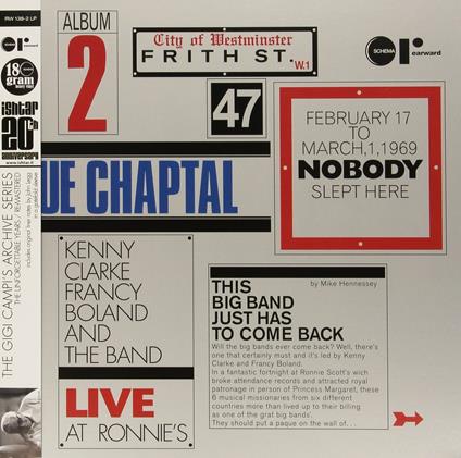 Rue Chaptal. Live at Ronnie's - Vinile LP di Kenny Clarke & Francy Boland Big Band