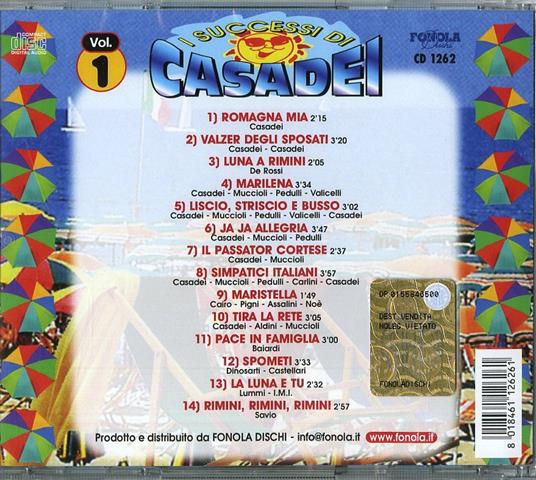 Successi di Casadei vol.1 - CD Audio di Raoul Casadei - 2