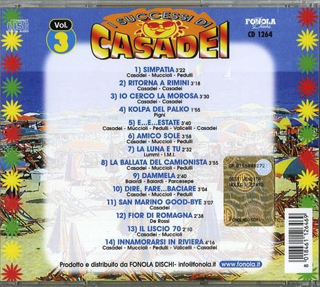 Successi di Casadei vol.3 - CD Audio di Raoul Casadei - 2