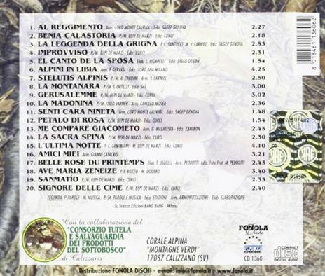 Corale Alpina Montagne Verdi - CD Audio - 2