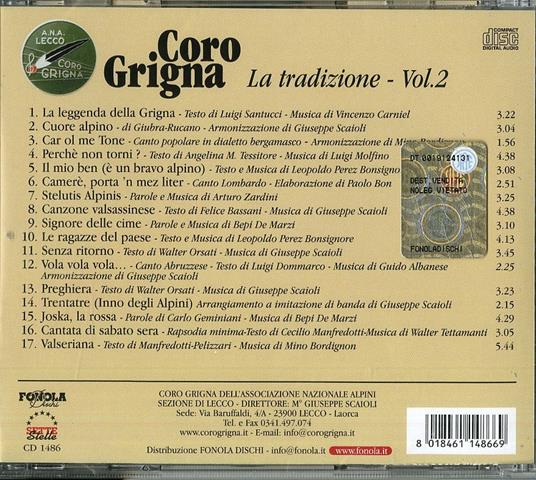 La Tradizione vol.2 - CD Audio di Coro Grigna - 2