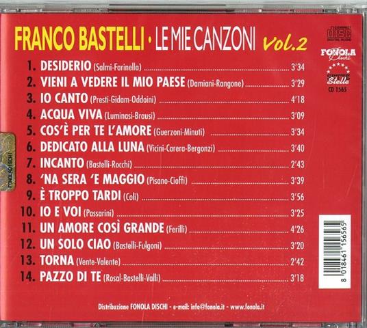 Le Mie Canzoni vol.2 - CD Audio di Franco Bastelli - 2