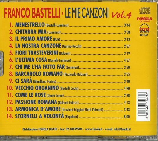 Le Mie Canzoni vol.4 - CD Audio di Franco Bastelli - 2