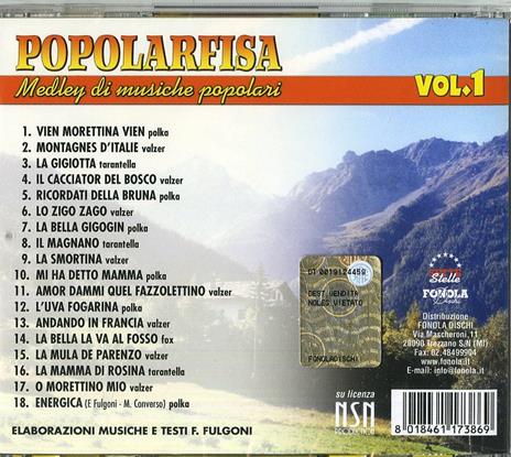 PopolarFisa 1. Medley di musiche popolari - CD Audio - 2