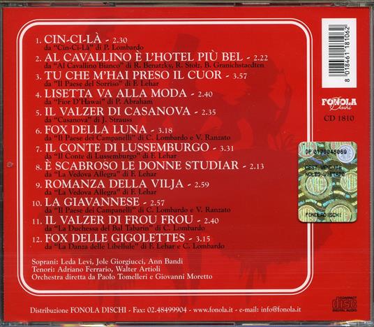 Grandi arie da operette vol.1 - CD Audio - 2