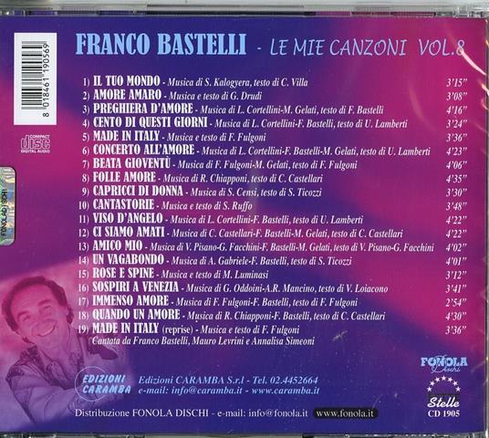 Le Mie Canzoni vol.8 - CD Audio di Franco Bastelli - 2