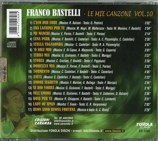 Le Mie Canzoni vol.10 - CD Audio di Franco Bastelli - 2