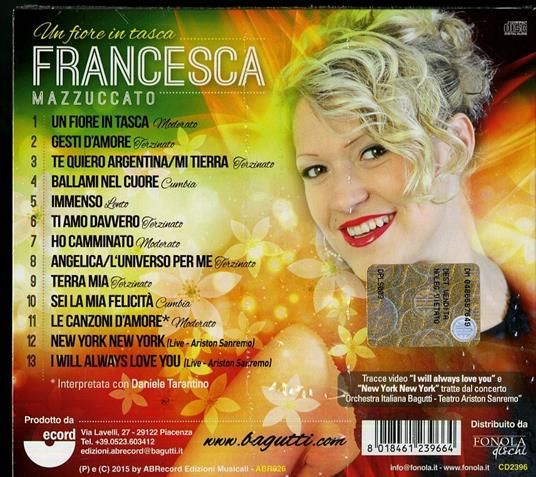 Un Fiore in Tasca - CD Audio di Francesca Mazzuccato - 2