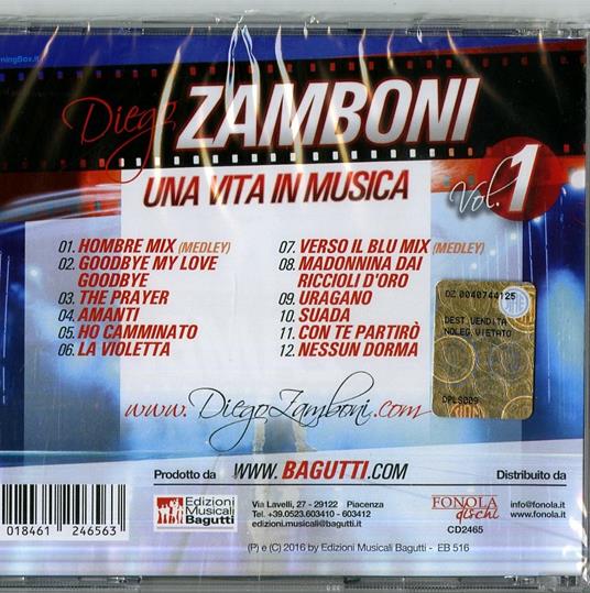 Una Vita In Musica Vol.1 - CD Audio di Diego Zamboni - 2