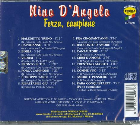 Forza Campione - CD Audio di Nino D'Angelo - 2