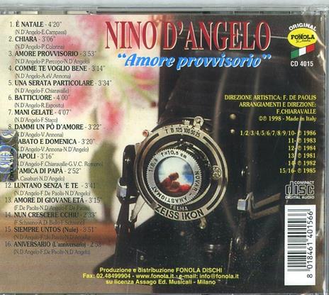 Amore Provvisorio - CD Audio di Nino D'Angelo - 2