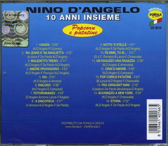 10 Anni insieme. Popcorn e patatine - CD Audio di Nino D'Angelo - 2
