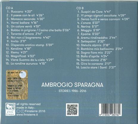 Stories 1986-2016 - CD Audio di Ambrogio Sparagna - 2