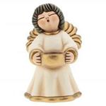 THUN I Angelo Rosy Grande con Porta Candela-Ceramica-h 20 cm-Linea I Classici