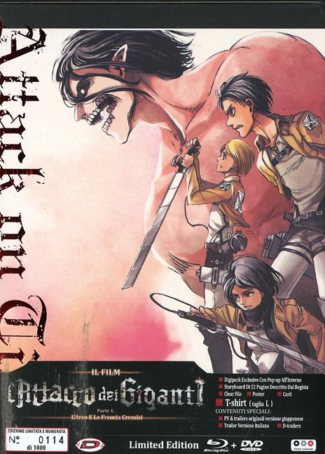 L' attacco dei giganti. Il film. Parte 1: L'arco e la freccia cremisi (DVD + Blu-ray) di Tetsuro Araki - 2