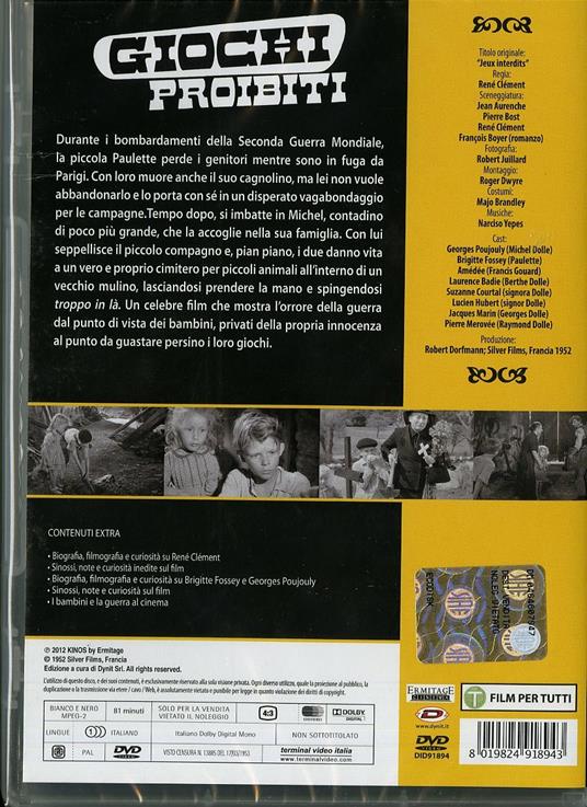 Giochi proibiti di René Clément - DVD - 2