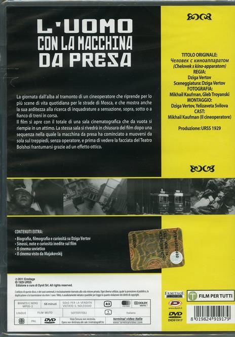 L' uomo con la macchina da presa (DVD) di Dziga Vertov - DVD - 2