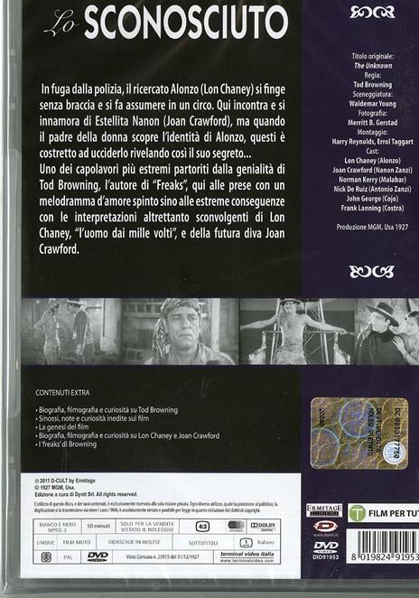 Lo sconosciuto di Tod Browning - DVD - 2