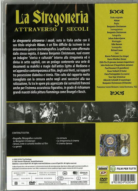 La stregoneria attraverso i secoli di Benjamin Christensen - DVD - 2