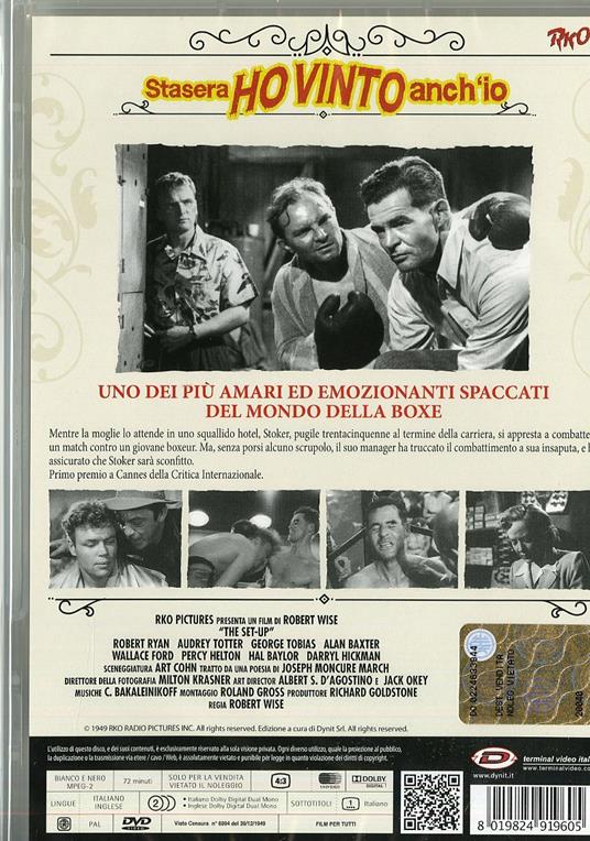 Stasera ho vinto anch'io di Robert Wise - DVD - 2