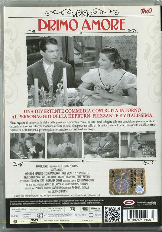 Primo amore di George Stevens - DVD - 2