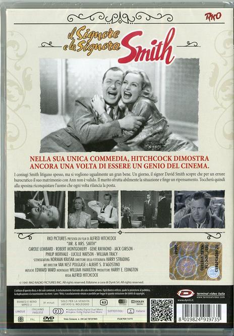 Il signore e la signora Smith di Alfred Hitchcock - DVD - 2