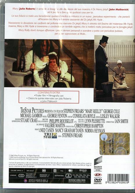 Mary Reilly di Stephen Frears - DVD - 2