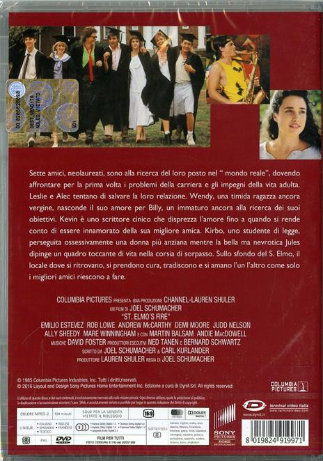 St. Elmo's Fire di Joel Schumacher - DVD - 2