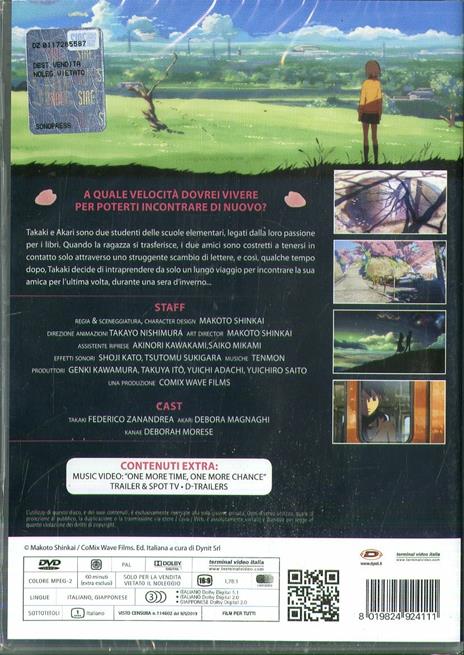 5 cm al secondo. Standard Edition (DVD) di Makoto Shinkai - DVD - 2
