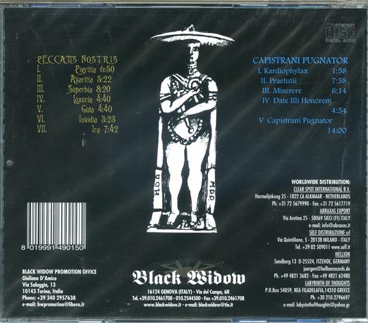 Peccatis Nostris Crispani - CD Audio di Black