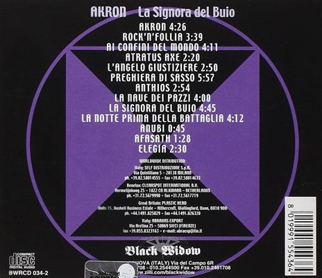 La Signora Del Buio - CD Audio di Akron - 2