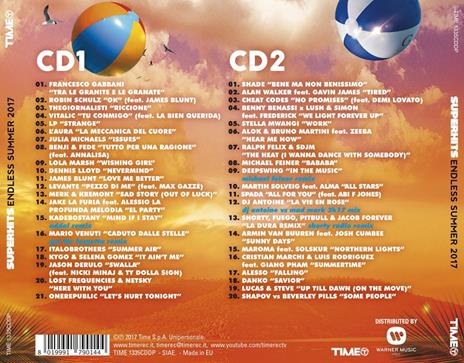 Superhits Endless Summer 2017 - CD Audio - 2