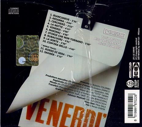 Venerdì - CD Audio di Le Orme - 2