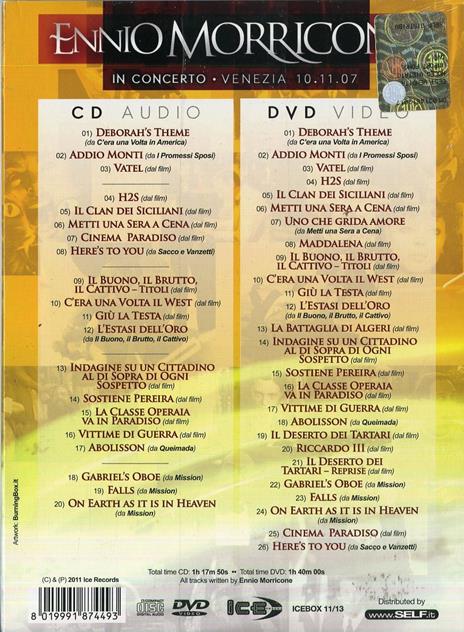 In Concerto. Venezia 10 settembre 2007 - CD Audio + DVD di Ennio Morricone - 2