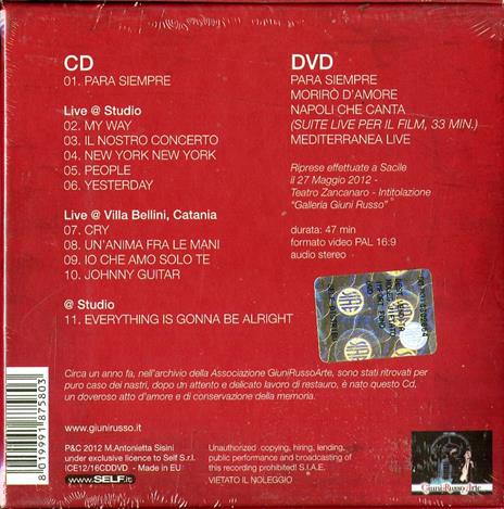Para siempre - CD Audio + DVD di Giuni Russo - 2