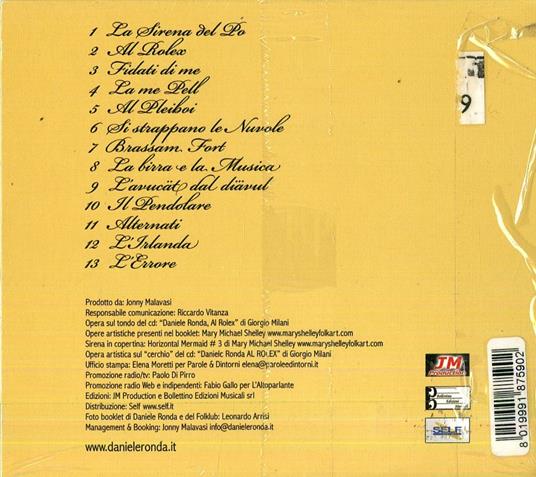 La sirena del Po - CD Audio di Daniele Ronda,Folkclub - 2